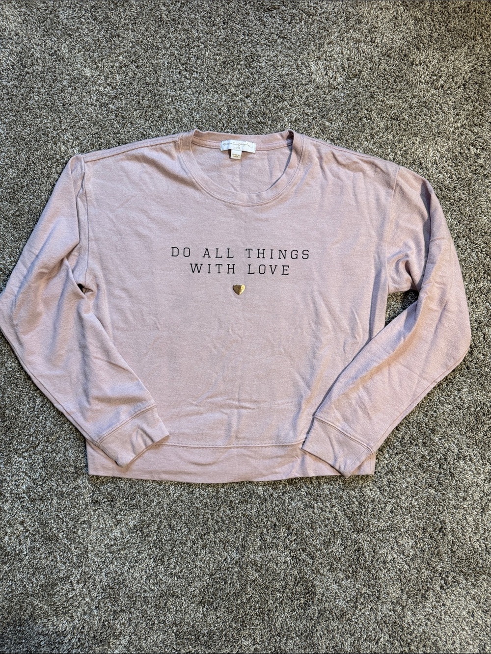 Spiritual Gangster Blush Pink Crewneck Sweater “Do All Things With Love”